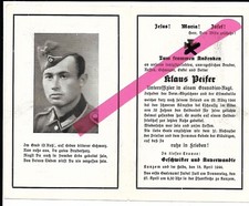 N° 7 ww2 allemand avis de décès double page avec photo soldat Wehrmacht 1944