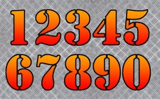 STICKER NUMERO COURSE RACING