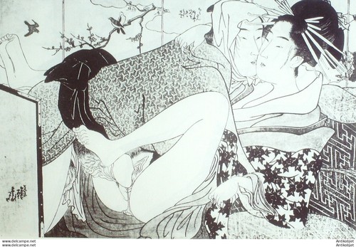 Estampe japonaise chokosaï - estampe, (chokosaï