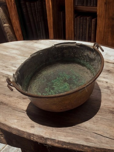Ancien chaudron cuivre xixe - en,