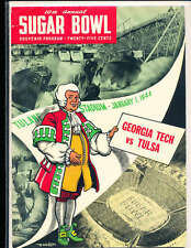 1944 Sugar bowl Football Program Georgia Tech vs Tulsa 
