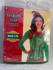 Sequin Elf Costume Shiny Top