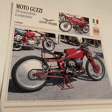 Moto Guzzi 250 monocylindre compresseur 1939 carte moto de collection Atlas