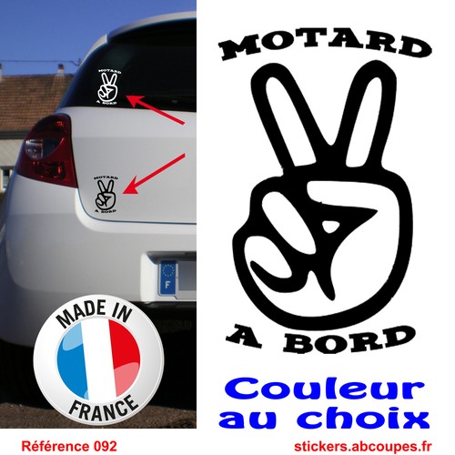 Sticker autocollant motard - motard, à