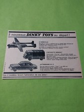 PUBLICITE DINKY TOYS AVION NORATLAS ESTAFETTE RENAULT PANHARD - 1960 - ( B0 )