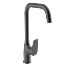 Schläfer | Mitigeur d’évier de cuisine noir opaque, bec pivotant Haute