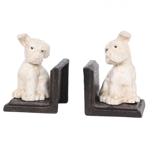 Serre livres statue chien - statue, en