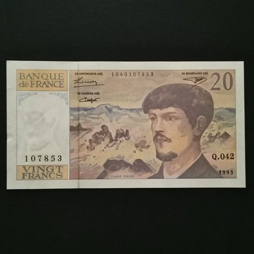 Billet francs debussy 1993 - 20,