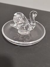 coupelle vide-poche en cristal LALIQUE France statuette cygne oiseau