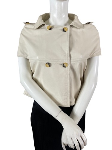 Veste façon cape cuir - veste, en
