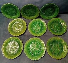 9 assiettes XIXe Faience d'apt Bonnet Fils 