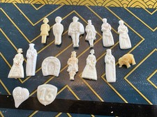 Lot 15 Anciennes Feves Plastique Blanc Collection Epiphanie Vintage 