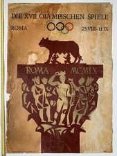 Roma Olympics romulus & remus poster Italy 1970 vintage poster