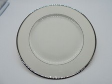 ( 1235 ) ASSIETTE BLANCHE & ARGENT EN PORCELAINE DE LIMOGES UNION LIMOUSINE
