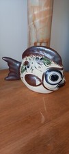 Jolie Poisson En Ceramique Poterie Pient A La Main Vintage