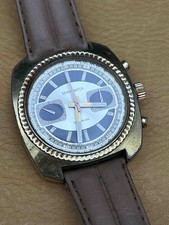 Montre chronographe vintage Gerka valjoux 7733 plaqué or 38mm à restaurer