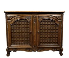 buffet de boiserie galbé a double fond secret style Louis XV