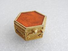 pilulier de poche en bronze email boite à pilules coffret à cachets box bijoux 