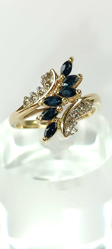 Bague cocktail or - 56, jaune