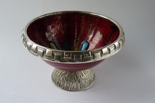 CALICE LITURGIQUE MODERNISTE ESPAGNOL MOLINA ? ARGENT MASSIF/COUPE EMAILLEE  XX