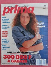Magazine PRIMA N°71 Août 1988 MODE et TRICOT. Avec super patron. 131 pages