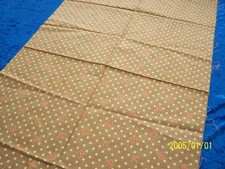 Ancien coupon de tissu en coton des années 50. Semis de fleurs roses.  Réf n°18