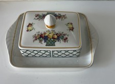 Rare Ancien Beurrier  Villeroy et Boch modèle Basket Collection Déco Cuisine