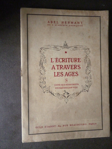 Livre ecriture travers les - livre,