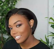 Perruque Bresilienne Courte 6" noire avec lace front
