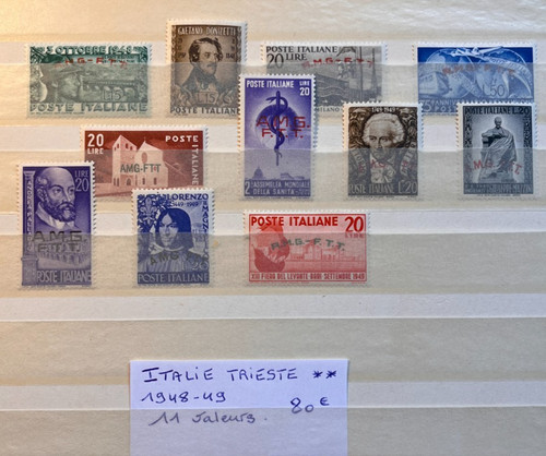 Timbres italie trieste 1948 - timbres, 1948-49