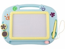 Ardoise magique avec stylo et tampons - coloris bleu - Playtastic