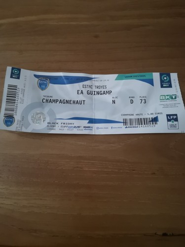 Billet foot estac guingamp - estac-, ea