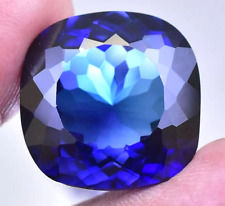 Naturel Ceylan Bleu Saphir 26.90 CT Coussin Certifié sans Défaut Ample Gemme