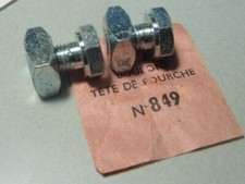 NOS SOLEX 2 vis BOULONS DE FOURCHE AVANT VELOSOLEX carré vintage