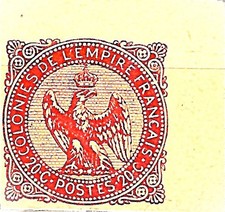 COLONIES GENERALES / AIGLE IMPERIAL  N° 4 / ESSAI DE COULEUR EN ORANGE / BDF