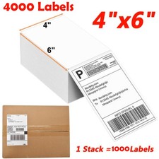 4000 labels 4"x6" Fanfold