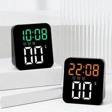 Réveil LED Multifonctionnel Silencieux avec Minuterie Luminosité Réglable