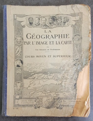 Vieux livre géographie - livre, de