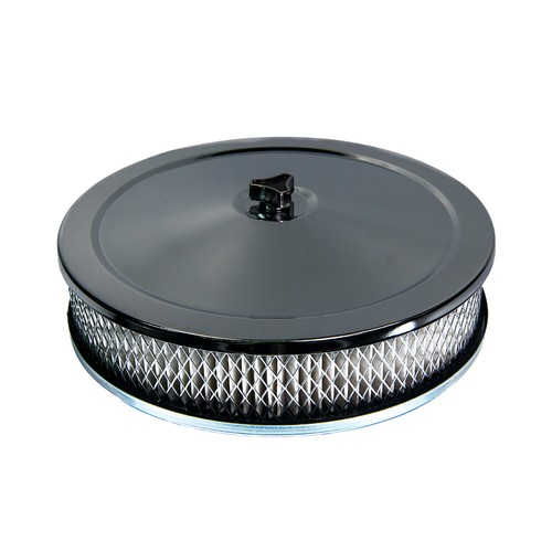 Filtre air rond - rond, chrome