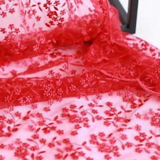 Maille Tulle Tissu Brillant Dentelle Floral Matériel pour Costume Rideau Fond