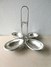 4 cuits oeufs avec leur support en inox, vintage des années 50-60