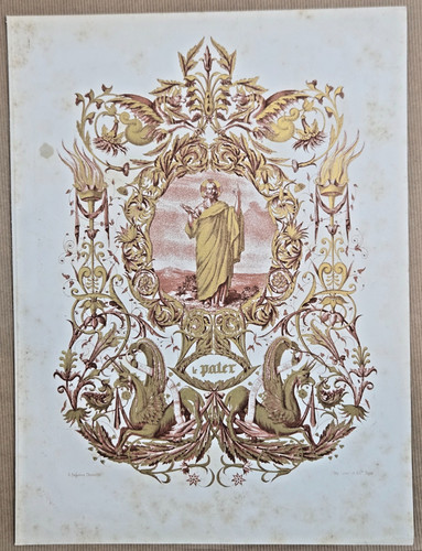 Lithographie religieuse 1869 - lithographie,