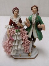 Statuette figurine en porcelaine  De Dresden Allemand couple