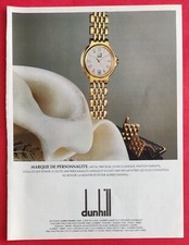 Publicité de presse: Horlogerie Montre DUNHILL   1989