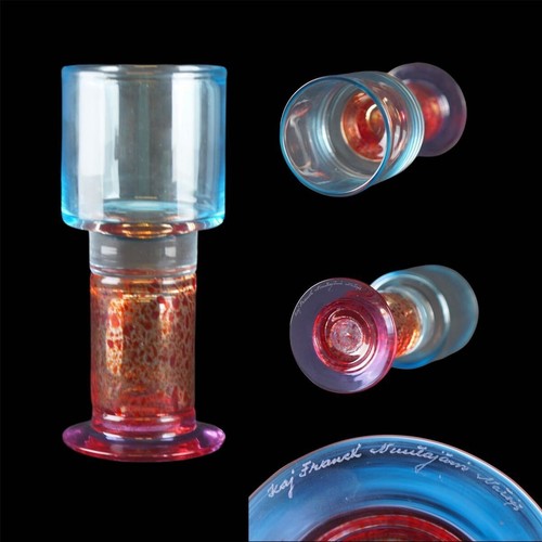 Coupe verre art signée - verre,