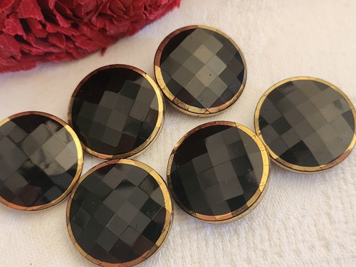 Lot boutons anciens verre - 6,