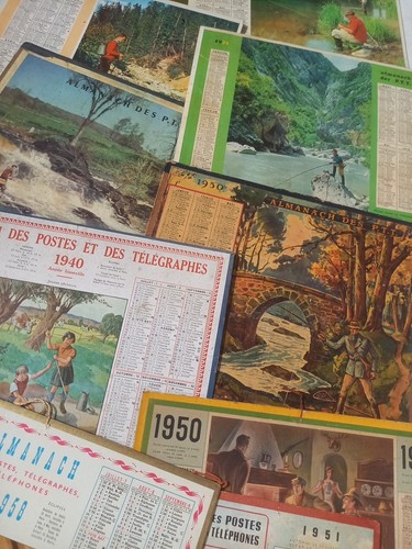 Lot almanach poste ptt - almanach,