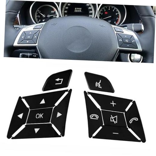 Black steering wheel - steering, button