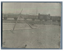France, Pas-de-Calais, Usines. Aiguilles des voies des vides Vintage silver prin