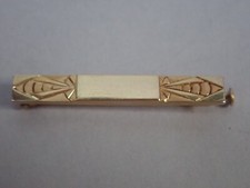 Ancienne petite broche de bavoir pour bébé en plaqué or  / ou pour poupée